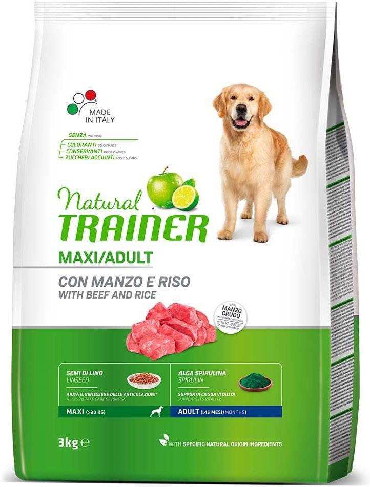 ΤΡΟΦΗ ΣΚΥΛΟΥ TRAINER NATURAL MAXI ADULT ΒΟΔΙΝΟ (3KG) TRAINER