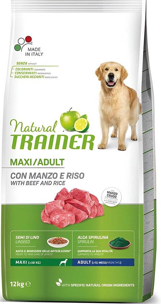 ΤΡΟΦΗ ΣΚΥΛΟΥ TRAINER NATURAL MAXI ADULT ΒΟΔΙΝΟ (12KG) TRAINER