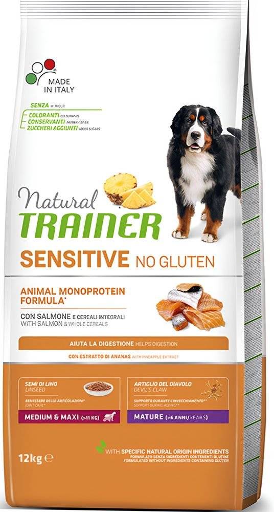 ΤΡΟΦΗ ΣΚΥΛΟΥ TRAINER SENSITIVE MINI MATURITY ΣΟΛΩΜΟΣ (12KG) TRAINER