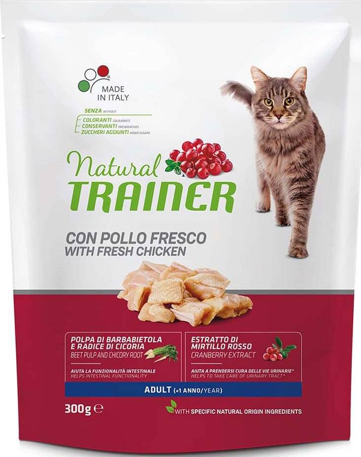 ΤΡΟΦΗ ΓΑΤΑΣ TRAINER NATURAL CAT ADULT ΚΟΤΟΠΟΥΛΟ (300GR)