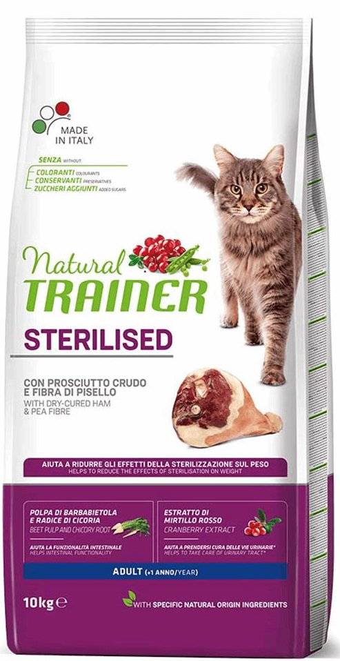 ΤΡΟΦΗ ΓΑΤΑΣ TRAINER NATURAL CAT ADULT STERILISED ΠΡΟΣΟΥΤΟ (10KG) TRAINER