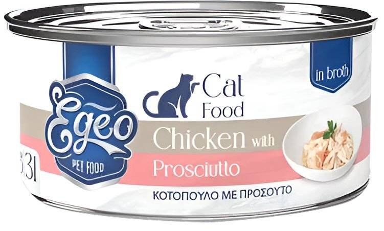 EGEO ΚΟΝΣΕΡΒΑ ΓΑΤΑΣ EGEO ADULT ΚΟΤΟΠΟΥΛΟ ΜΕ ΠΡΟΣΟΥΤΟ ΣΕ ΖΩΜΟ (70GR)