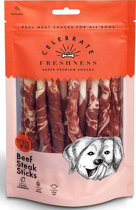 ΣΝΑΚ CELEBRATE FRESHNESS BEEF STEAK STICKS (100GR) CELEBRATE FRESHNESS