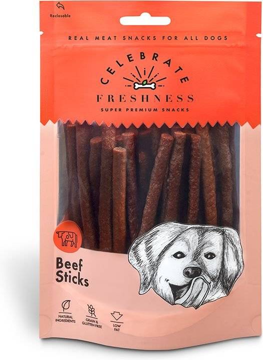ΣΝΑΚ CELEBRATE FRESHNESS GRAIN FREE BEEF STICKS (100GR) CELEBRATE FRESHNESS