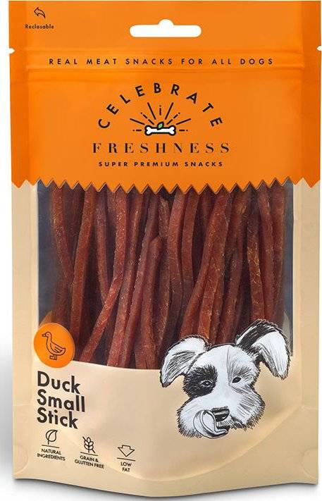 ΣΝΑΚ CELEBRATE FRESHNESS GRAIN FREE DUCK SMALL STICKS (100GR)