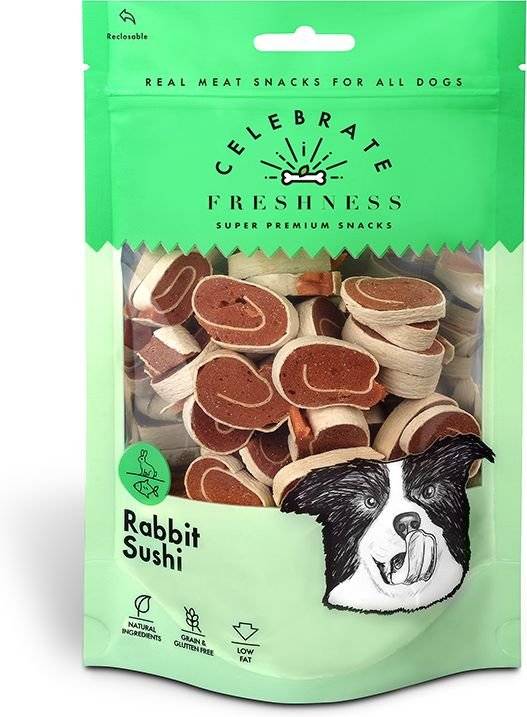 ΣΝΑΚ CELEBRATE FRESHNESS GRAIN FREE RABBIT SUSHI (100GR)