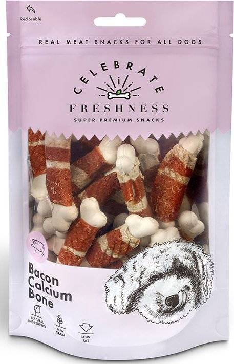 ΣΝΑΚ CELEBRATE FRESHNESS BACON CALCIUM BONE (100GR) CELEBRATE FRESHNESS