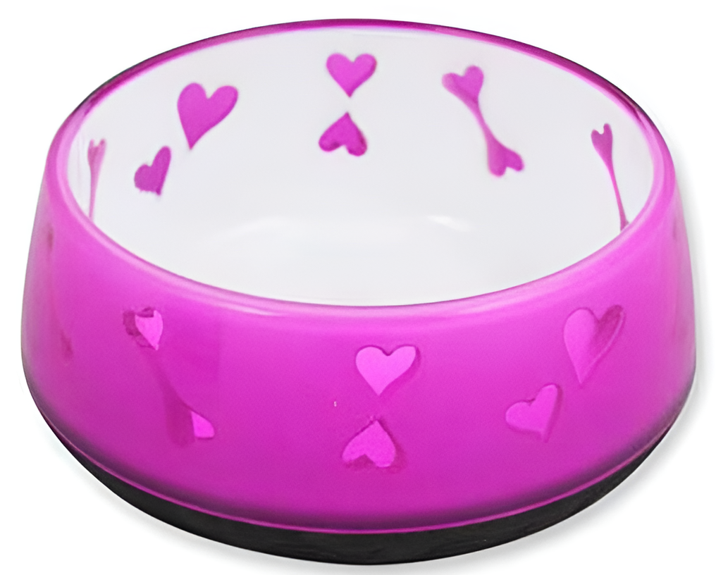 ΜΠΟΛ ΣΚΥΛΟΥ AFP LOVE ΡΟΖ (M/550ML/15X15X6CM)