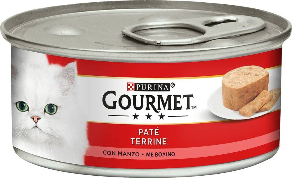 ΚΟΝΣΕΡΒΑ ΓΑΤΑΣ PURINA GOURMET ΠΑΤΕ ΒΟΔΙΝΟ (195GR)