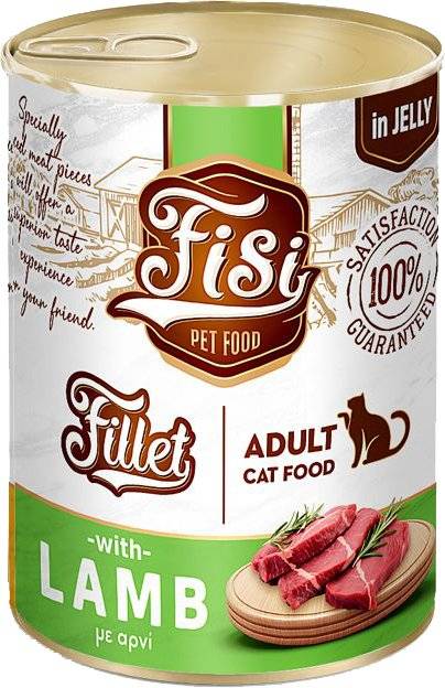 ΚΟΝΣΕΡΒΑ ΓΑΤΑΣ FISI ADULT ΑΡΝΙ ΣΕ ΖΕΛΕ (400GR)