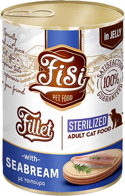 FISI ΚΟΝΣΕΡΒΑ ΓΑΤΑΣ FISI STERILIZED ΤΣΙΠΟΥΡΑ ΣΕ ΖΕΛΕ (400GR)