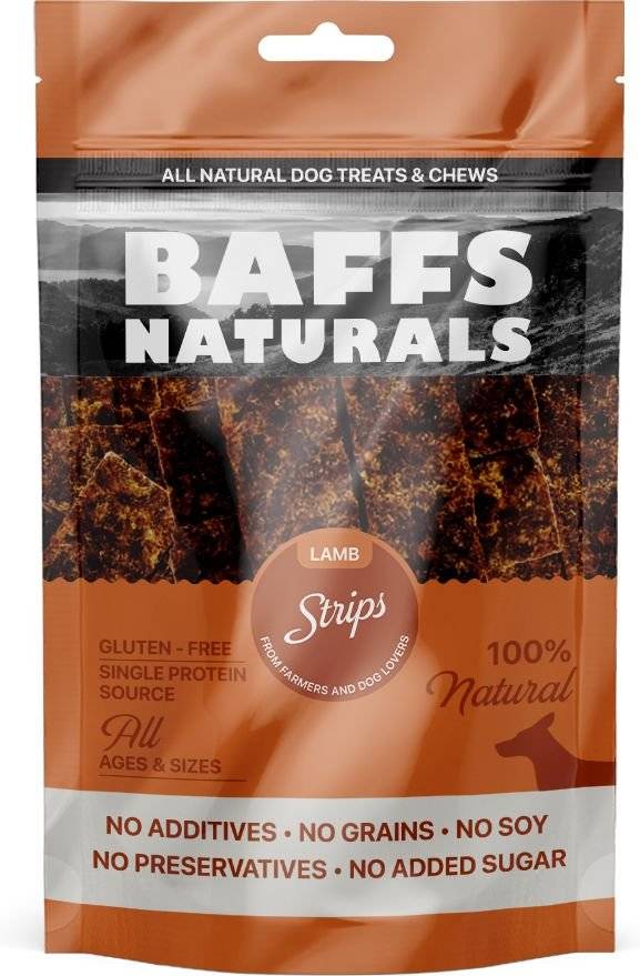 ΣΝΑΚ BAFFS NATURALS STRIPS ΑΡΝΙ (100GR) BAFFS NATURALS