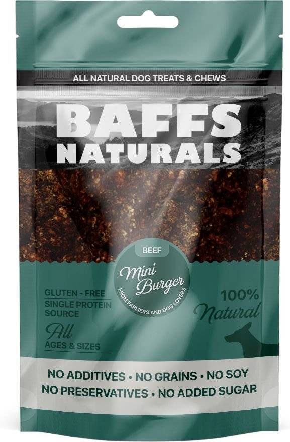 ΣΝΑΚ BAFFS NATURALS MINI BURGER ΒΟΔΙΝΟ (100GR) BAFFS NATURALS