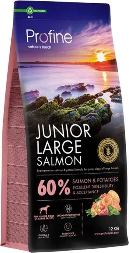 ΤΡΟΦΗ PROFINE JUNIOR LARGE BREED ΣΟΛΟΜΟΣ - ΠΑΤΑΤΑ (12KG) PROFINE