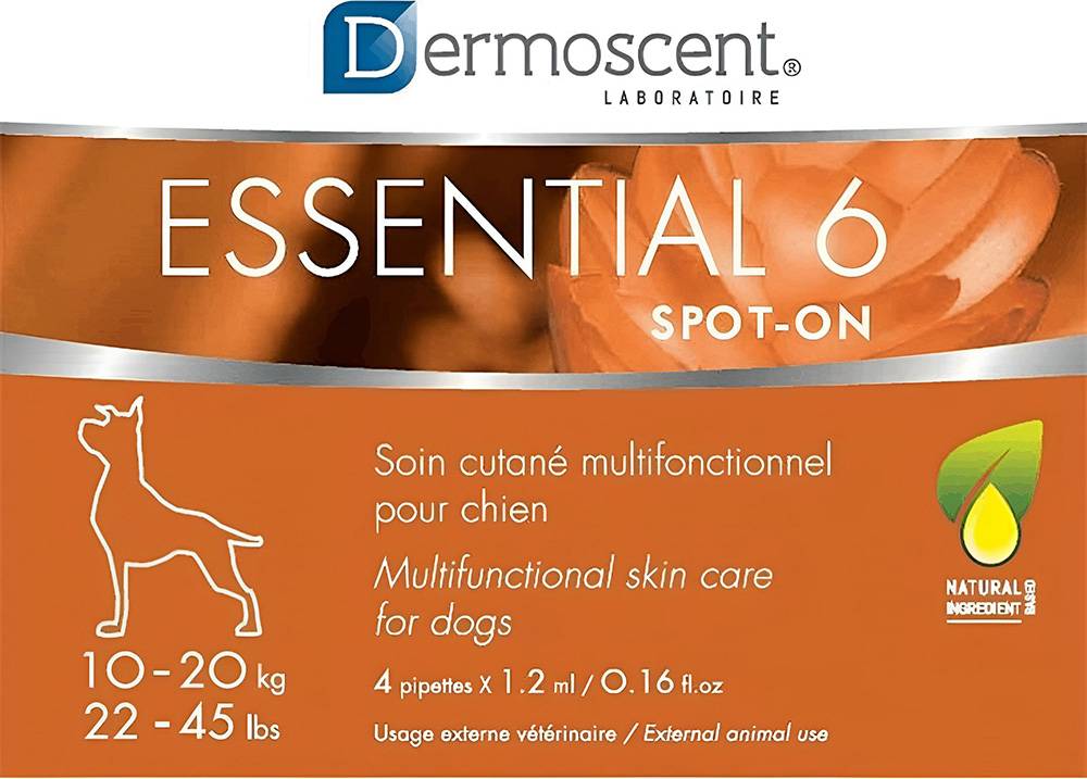 DERMOSCENT ΑΜΠΟΥΛΕΣ DERMOSCENT ESSENTIAL 6-SPOT ON 10-20KG (4TMX)