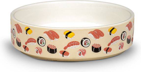 GLEE ΜΠΟΛ GLEE SUSHI ΚΕΡΑΜΙΚΟ ΓΚΡΙ ΛΕΥΚΟ (300ML/13,5X3,5CM)