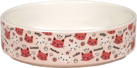 GLEE ΜΠΟΛ GLEE PRINCESS ΚΕΡΑΜΙΚΟ ΡΟΖ ΛΕΥΚΟ (300ML/13,5X3,5CM)