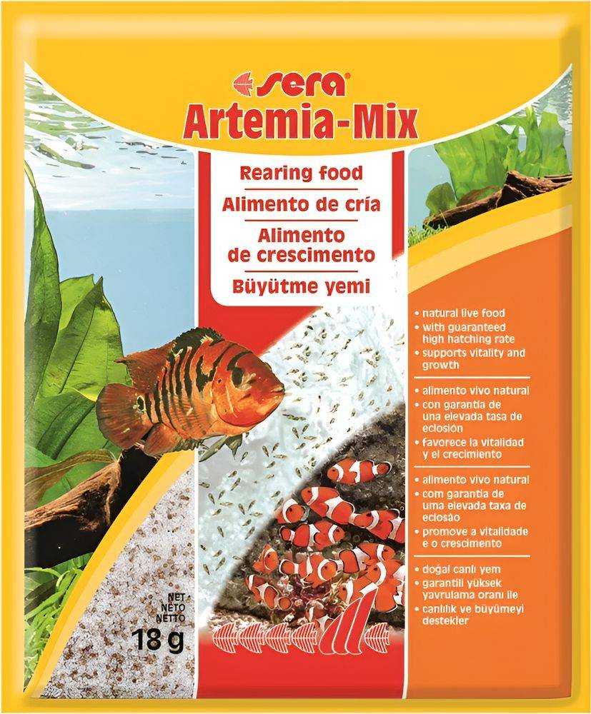 ΜΕΙΓΜΑ ΤΡΟΦΗΣ SERA ARTEMIA MIX ΓΙΑ ΝΕΟΓΕΝΝΗΤΑ ΨΑΡΙΑ (18GR) SERA