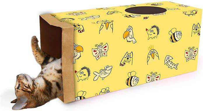 ΠΑΙΧΝΙΔΙ ΓΑΤΑΣ AFP CATOON ΧΑΡΤΙΝΟ ΤΟΥΝΕΛ ΚΙΤΡΙΝΟ (61X26,5X21,5CM) AFP