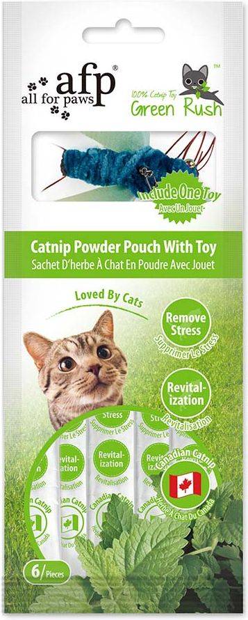 ΠΑΙΧΝΙΔΙ ΓΑΤΑΣ AFP GREEN RUSH CATNIP POWDER POUCH WITH TOY (23X2X9,3CM)