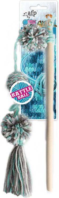 ΠΑΙΧΝΙΔΙ ΓΑΤΑΣ AFP KNOTTY HABIT YARN POM POM WAND (35X9,6X4,5CM) AFP