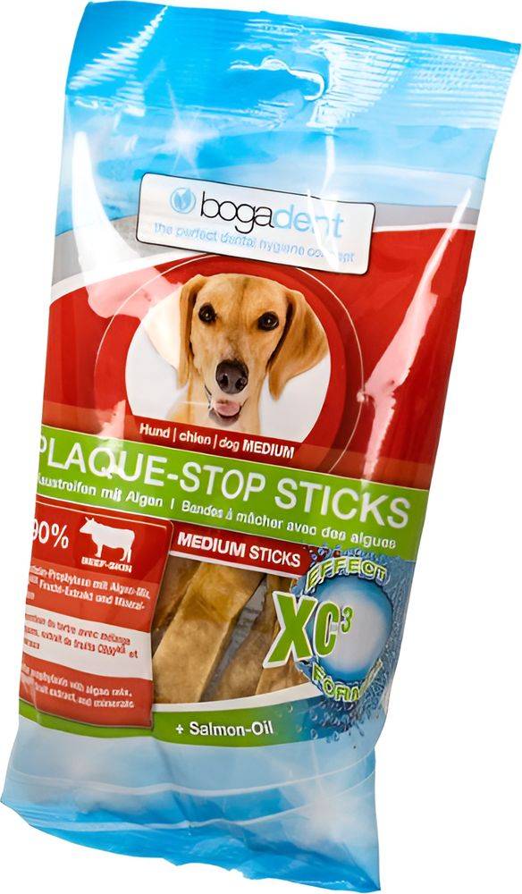 SNACKS BOGADENT PLAQUE-STOP STICKS MEDIUM (100GR)