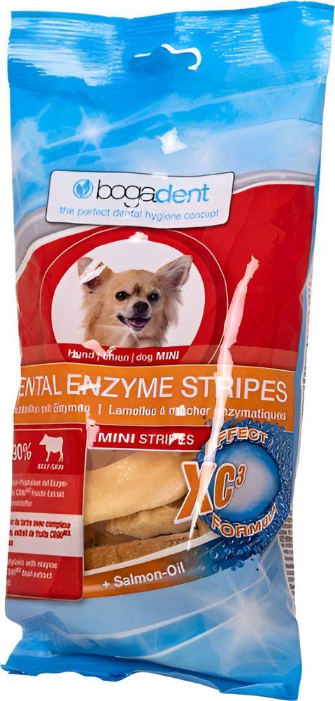 SNACKS BOGADENT ENZYME STRIPES MINI (100GR)