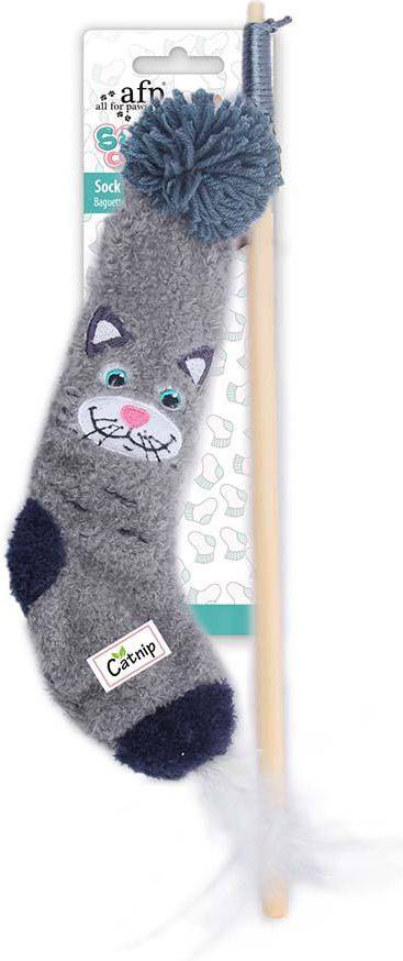 ΠΑΙΧΝΙΔΙ ΓΑΤΑΣ AFP SOCK WAND CAT (35X8X2CM) AFP
