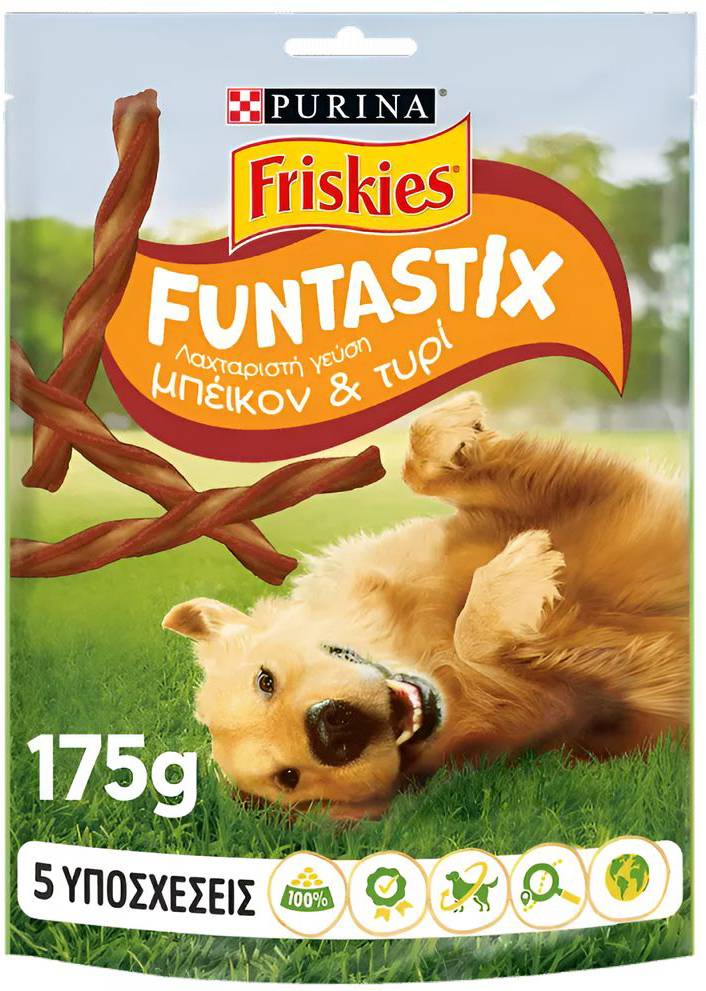 ΣΝΑΚ ΣΚΥΛΟΥ FRISKIES FUNTASTIX ΜΠΕΙΚΟΝ (175GR)