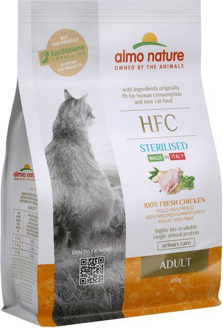 ΞΗΡΑ ΤΡΟΦΗ ΓΑΤΑΣ ALMO NATURE HFC ADULT STERILIZED ΚΟΤΟΠΟΥΛΟ (300GR)