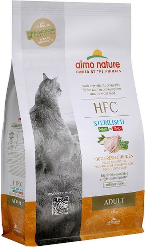 ALMO NATURE ΞΗΡΑ ΤΡΟΦΗ ΓΑΤΑΣ ALMO NATURE HFC ADULT STERILIZED ΚΟΤΟΠΟΥΛΟ (1,2KG)