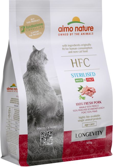 ALMO NATURE ΞΗΡΑ ΤΡΟΦΗ ΓΑΤΑΣ ALMO NATURE HFC ADULT STERILIZED ΧΟΙΡΙΝΟ (300GR)