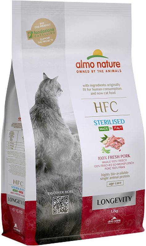 ΞΗΡΑ ΤΡΟΦΗ ΓΑΤΑΣ ALMO NATURE HFC ADULT STERILIZED ΧΟΙΡΙΝΟ (1,2KG) ALMO NATURE
