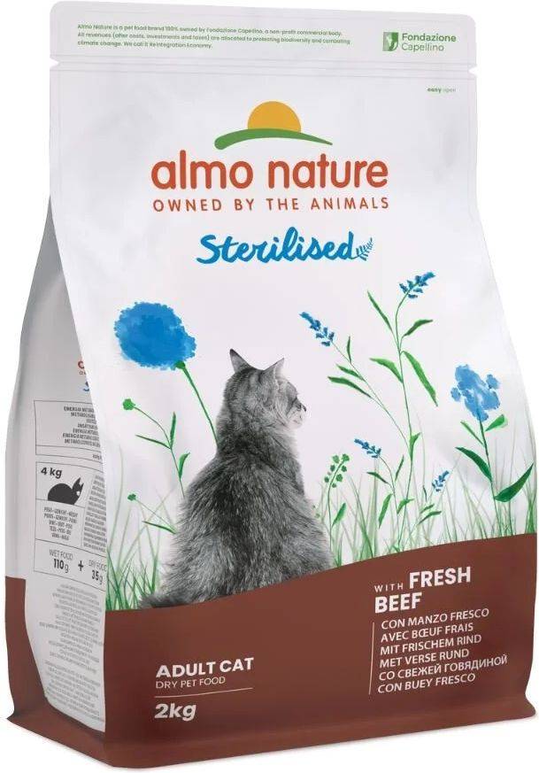 ALMO NATURE ΞΗΡΑ ΤΡΟΦΗ ΓΑΤΑΣ ALMO NATURE HOLISTIC STERILIZED ΜΟΣΧΑΡΙ (2KG)