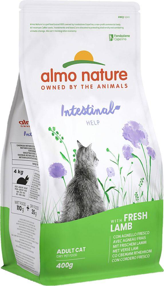 ΞΗΡΑ ΤΡΟΦΗ ΓΑΤΑΣ ALMO NATURE HOLISTIC INSTESTINAL ΑΡΝΙ (400GR)