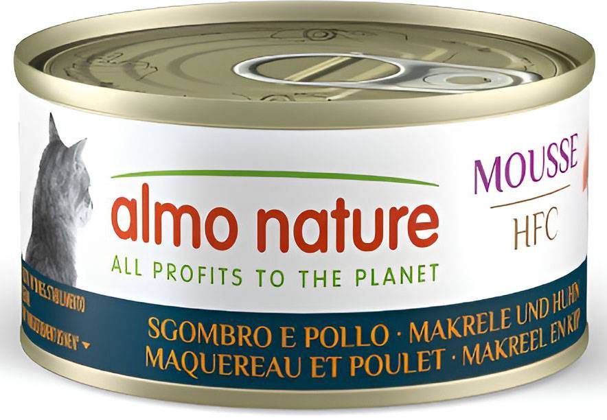 ΚΟΝΣΕΡΒΑ ΓΑΤΑΣ ALMO NATURE ΚΟΤΟΠΟΥΛΟ - ΣΚΟΥΜΠΡΙ ΜΟΥΣ (70GR)