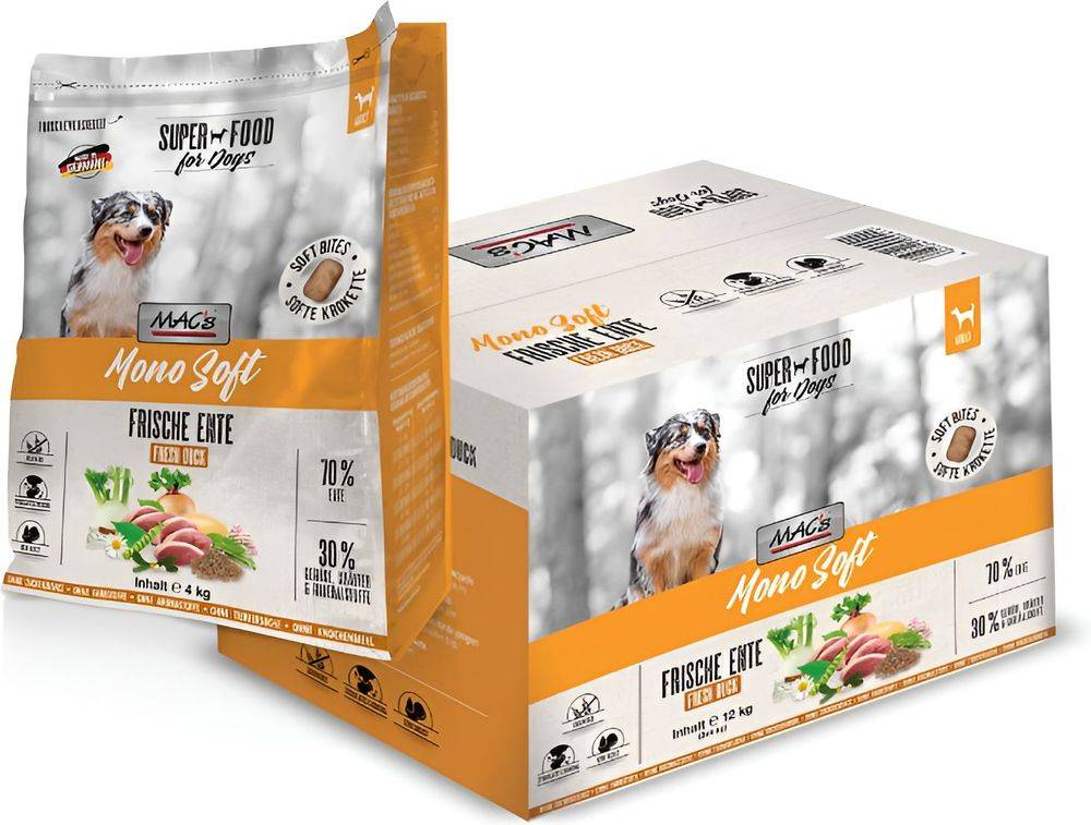 ΤΡΟΦΗ ΣΚΥΛΟΥ MACS DOG MONO GRAIN FREE SOFT ADULT ΠΑΠΙΑ (12KG /3X4KG)