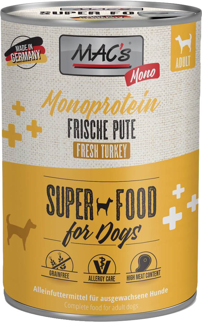 ΚΟΝΣΕΡΒΑ ΣΚΥΛΟΥ MACS GRAIN FREE MONO SENSITIVE ΓΑΛΟΠΟΥΛΑ (400GR)