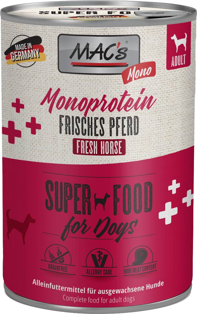 ΚΟΝΣΕΡΒΑ ΣΚΥΛΟΥ MACS GRAIN FREE MONO SENSITIVE ΑΛΟΓΟ (800GR) MACS