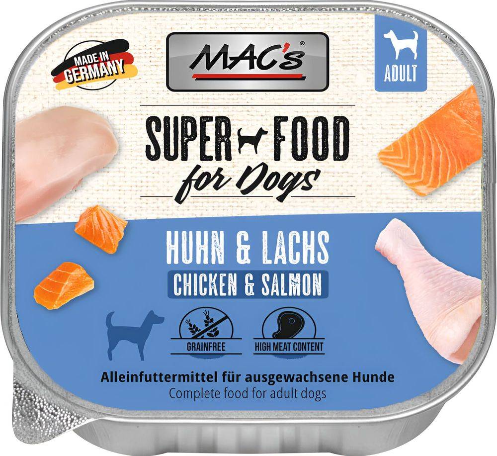 ΥΓΡΗ ΤΡΟΦΗ ΣΚΥΛΟΥ MACS DOG TRAY ΜΕ ΚΟΤΟΠΟΥΛΟ - ΣΟΛΟΜΟ (150GR)