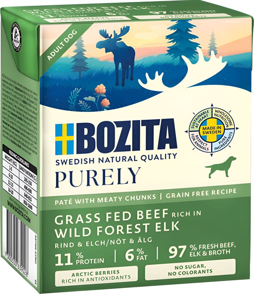 BOZITA ΥΓΡΗ ΤΡΟΦΗ BOZITA PURELY PATE ΜΕ ΑΛΚΗ (370GR)