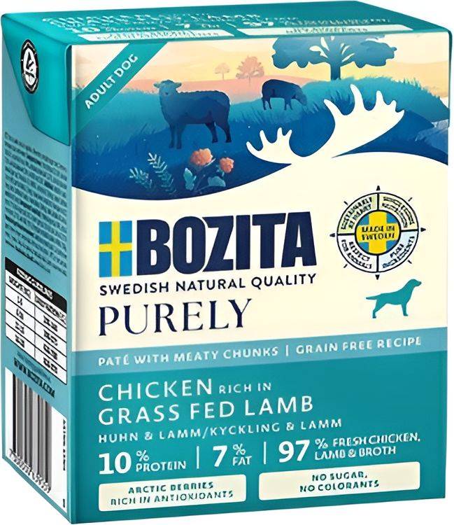BOZITA ΥΓΡΗ ΤΡΟΦΗ BOZITA PURELY PATE ΜΕ ΑΡΝΙ (370GR)