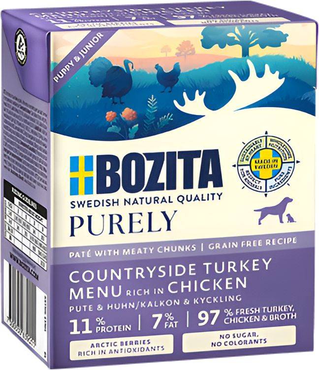 ΥΓΡΗ ΤΡΟΦΗ BOZITA PURELY PATE PUPPY - JUNIOR ΜΕ ΓΑΛΟΠΟΥΛΑ (370GR)