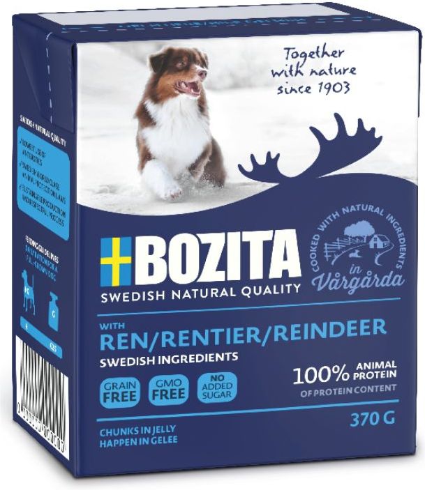 BOZITA ΥΓΡΗ ΤΡΟΦΗ BOZITA TETRA PACK ΜΕ ΤΑΡΑΝΔΟ (370GR)