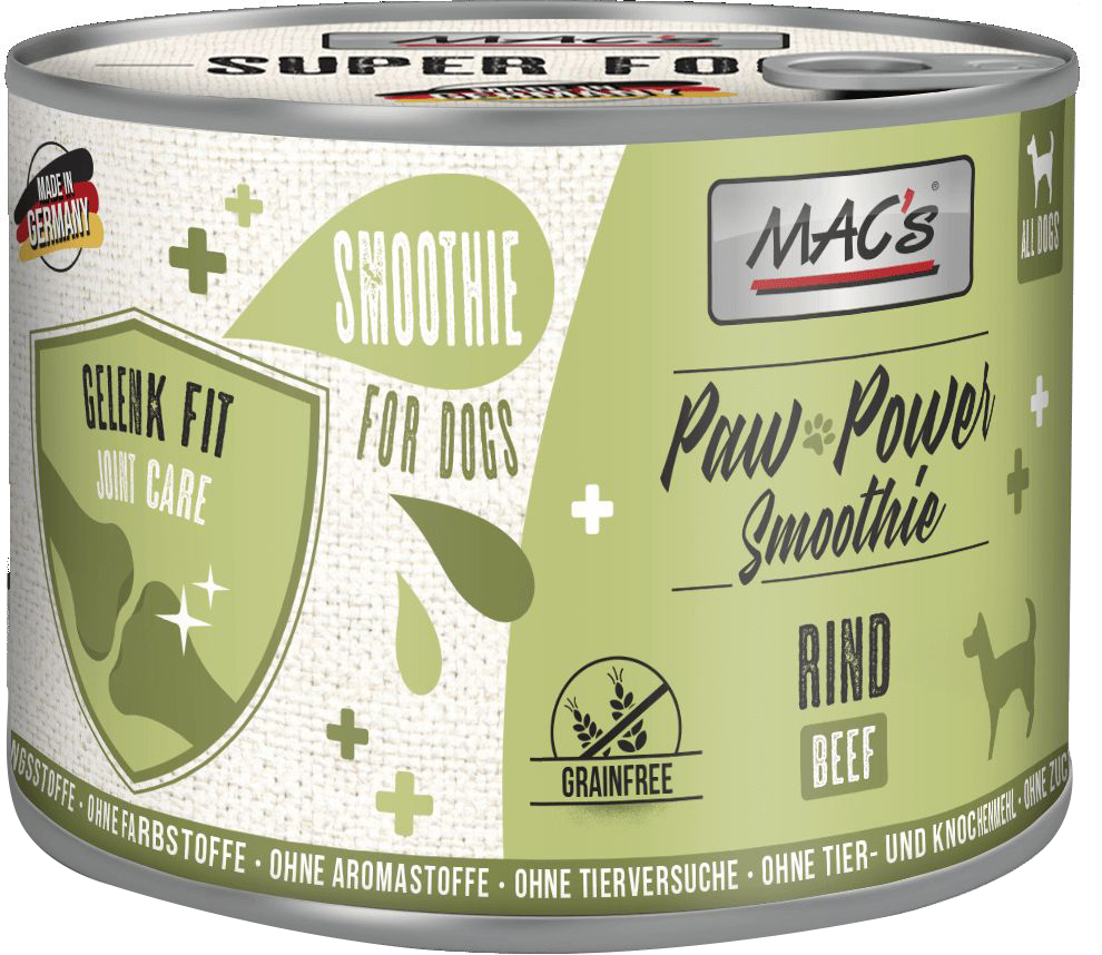MACS ΥΓΡΗ ΣΥΜΠΛΗΡΩΜΑΤΙΚΗ ΤΡΟΦΗ MACS DOG POWER SMOOTHIE ΒΟΔΙΝΟ (200GR)