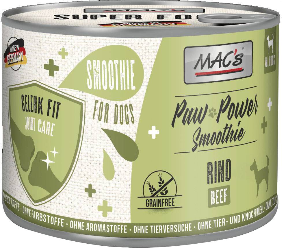 ΥΓΡΗ ΣΥΜΠΛΗΡΩΜΑΤΙΚΗ ΤΡΟΦΗ MACS DOG POWER SMOOTHIE ΒΟΔΙΝΟ (200GR) MACS