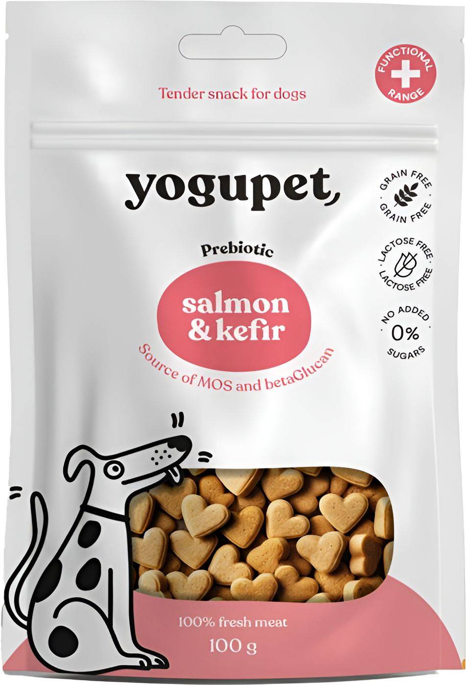 YOGUPET ΣΝΑΚ ΣΚΥΛΟΥ YOGUPET SEMI-MOIST TENDER ΣΟΛΟΜΟΣ - ΚΕΦΙΡ(100GR)