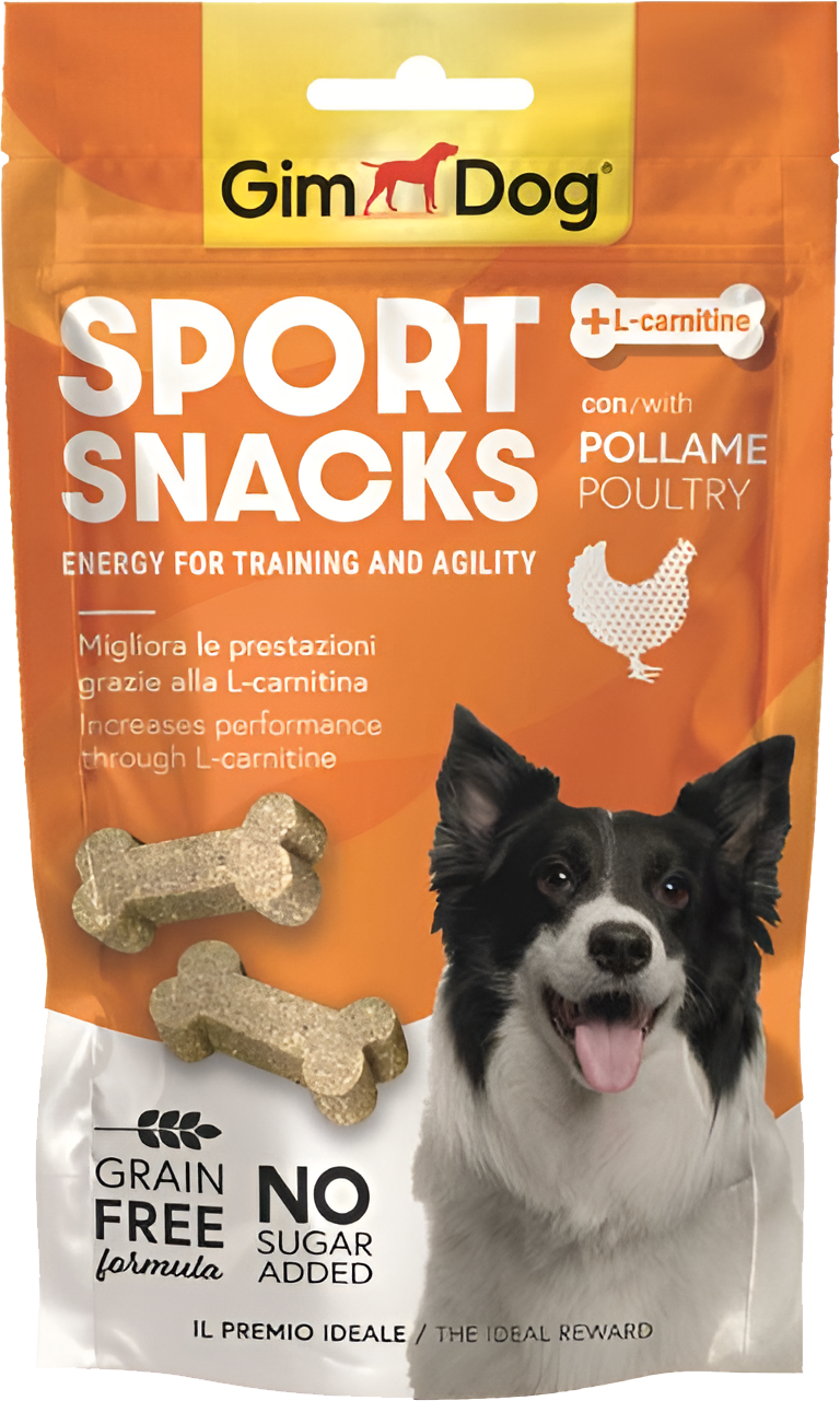 ΣΝΑΚ ΣΚΥΛΟΥ GIMDOG SPORT GRAIN FREE ΠΟΥΛΕΡΙΚΑ (60GR)