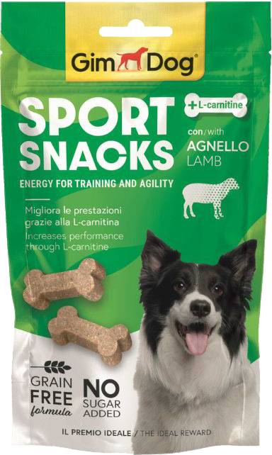 ΣΝΑΚ ΣΚΥΛΟΥ GIMDOG SPORT GRAIN FREE ΑΡΝΙ (60GR)
