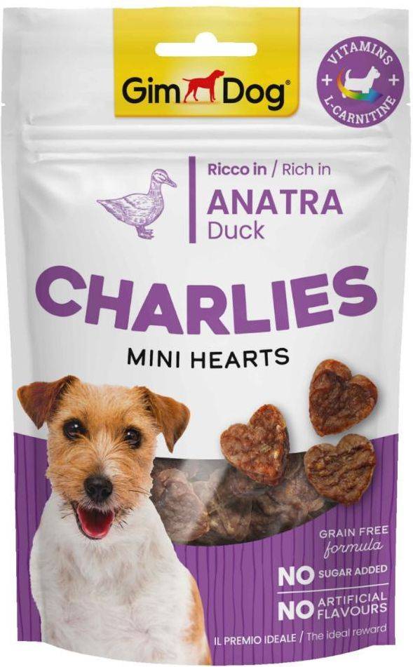 ΣΝΑΚ ΣΚΥΛΟΥ GIMDOG CHARLIES MINI HEARTS ΠΑΠΙΑ (70GR) GIMDOG